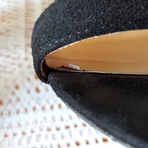 STEVE MADDEN Black Open Toe Heel Suede Pump Women's Size EU 40 - Picture 5 of 10